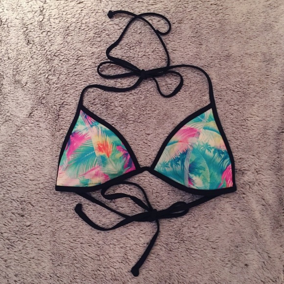 pink palm leaf bathing suit